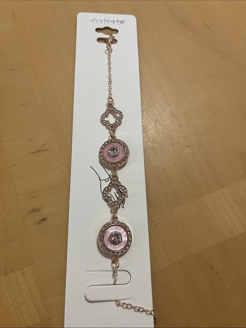 Pink Crystal Link Bracelet - Women Jewelry